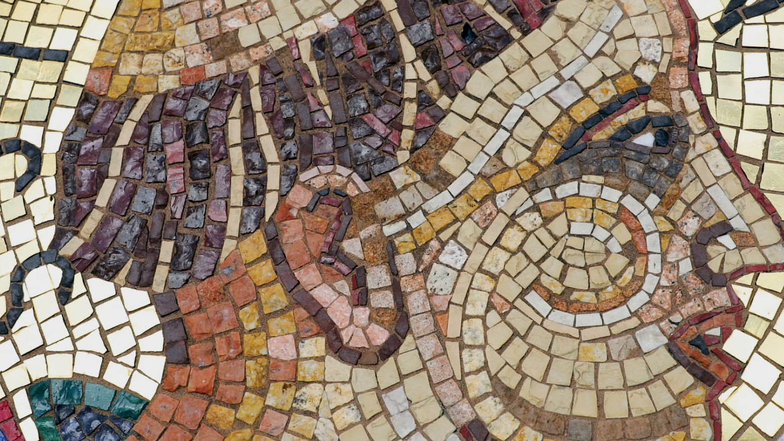 This is a detail image of the mosaic at St Stephen's Cathedral